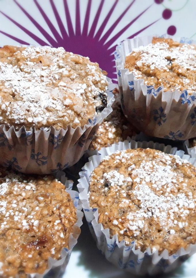 Una foto de Muffins de banana saludables "Sin harina, sin azúcar ni materia grasa"