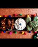 Indie Platter of Chatpate Aloo, Minty Aloo Kebabs & Chicken Mayo