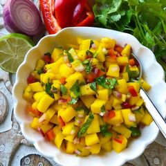 A picture of Mango salsa.