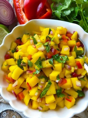 Easy Steps to Prepare Recipe Mango salsa that is Delicious, Tasty}