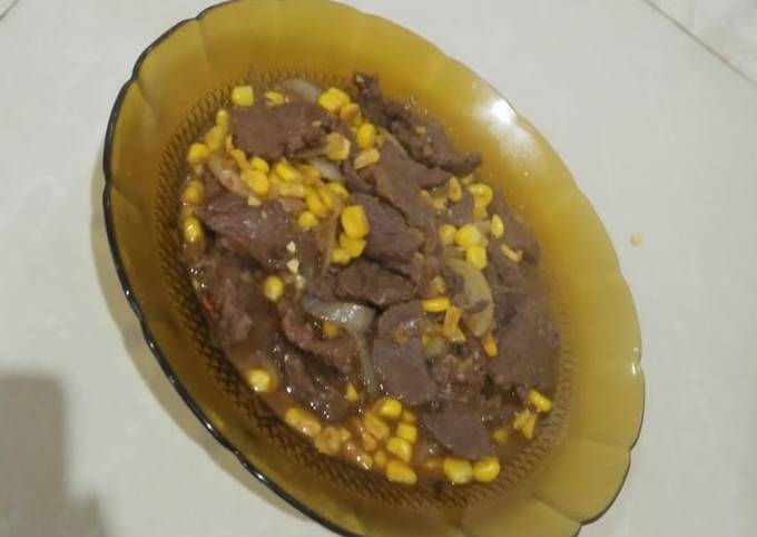 Beef Corn Teriyaki (Teriyaki daging sapi + Jagung)