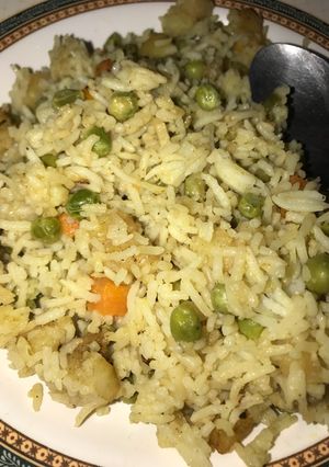 صورة لوصفة رز بالخضار