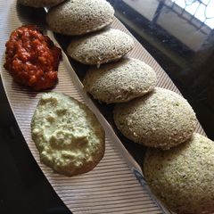 Moong idli A picture of Moong idli.