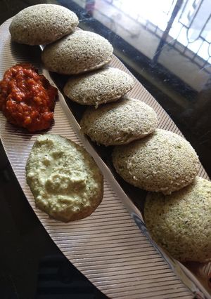 A picture of Moong idli.