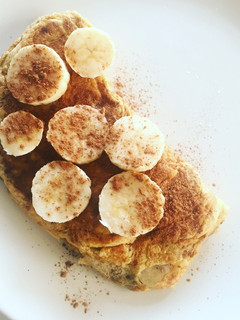 Una foto de Tortilla de plátano y canela