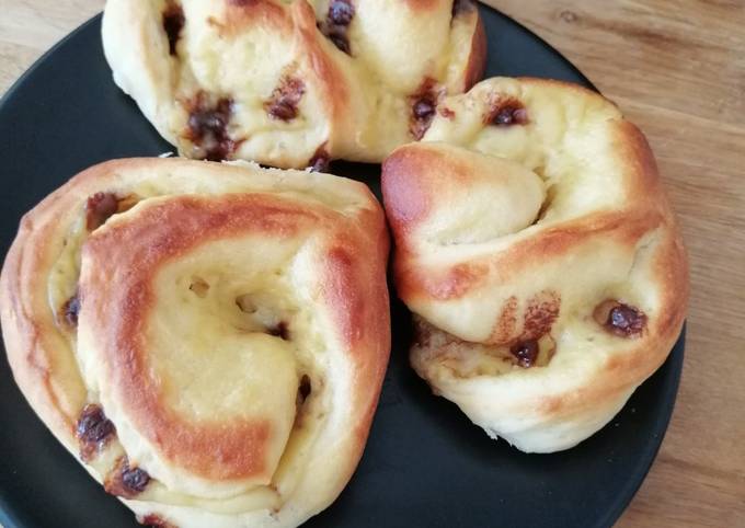 Escargots pépites de chocolat sans lait