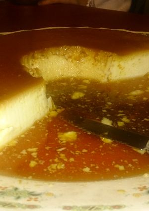 Una foto de Flan de londina