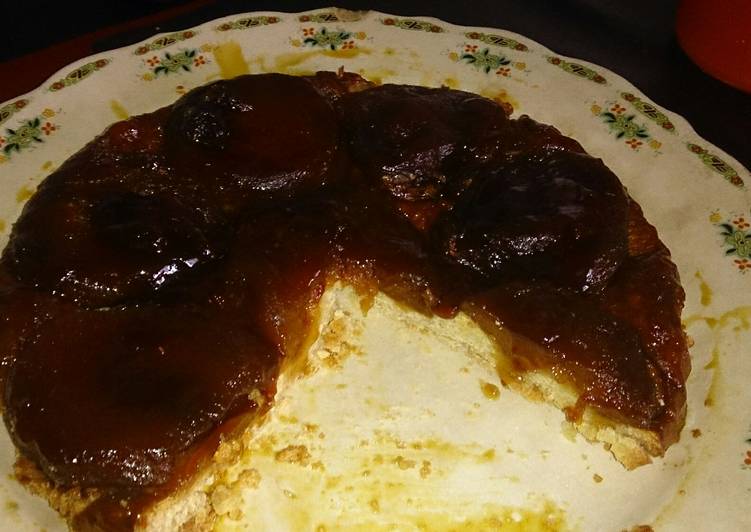 Tarta invertida de manzanas