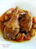 Gallina estofada al masala powder y aceto balsámico de Módena