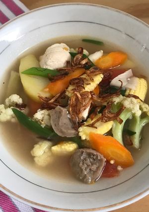 Foto resep Soup sayur tahu bakso