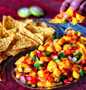 Easy Way Prepare Recipe Mango salsa with nachos that is Really Delicious, Appealing}