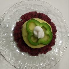 A picture of Beetroot vegetables pancake.