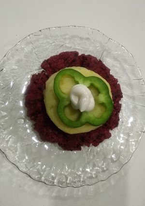 A picture of Beetroot vegetables pancake.