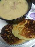 Fried Cornbread with Swiss