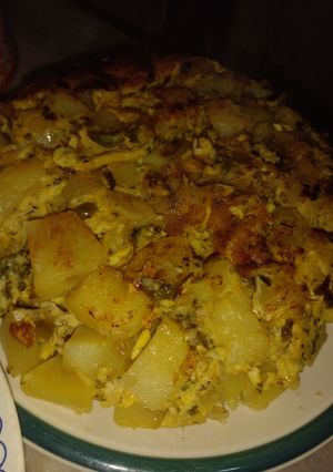 Una foto de Tortilla de papas con queso