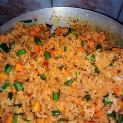 A picture of Jollof rice.