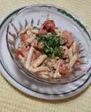 Ensalada de huevo rallado con jitomate