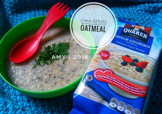 Resep Chia Seeds Oatmeal (Quaker) #Diet, Enak Banget
