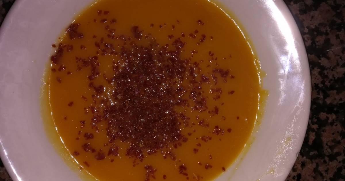 Crema de calabaza con virutas de jamón Receta de Quim Cookpad Crema de calabaza con virutas de jamón Receta de Quim Cookpad