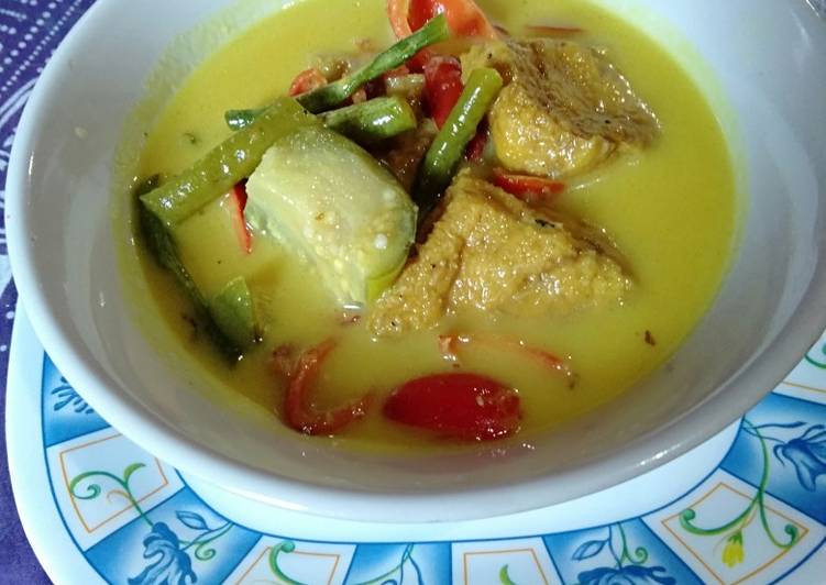 Resep Sayur santan kuah kuning Anti Gagal