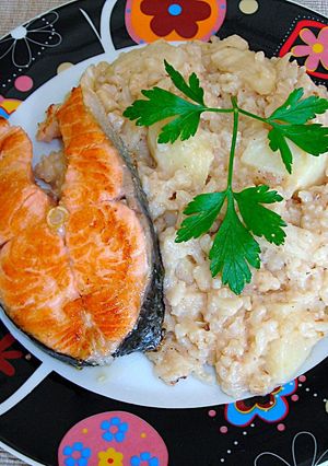Foto principal de Salmón a la plancha con arrozcremoso