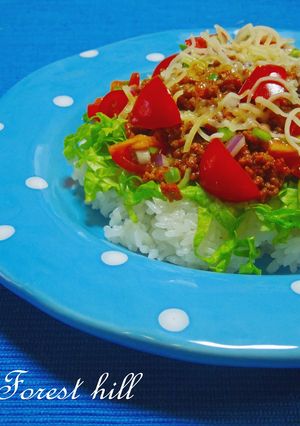 A picture of Authentic Taco Rice with Chili Powder.