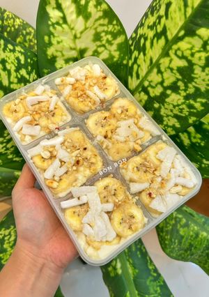 A picture of Vietnamese Banana Coconut Ice Cream.