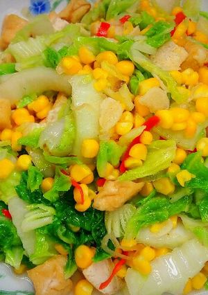Foto resep Tumis jagung 🌽sawi putih