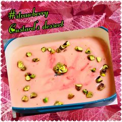 A picture of Strawberry custard’s dessert.