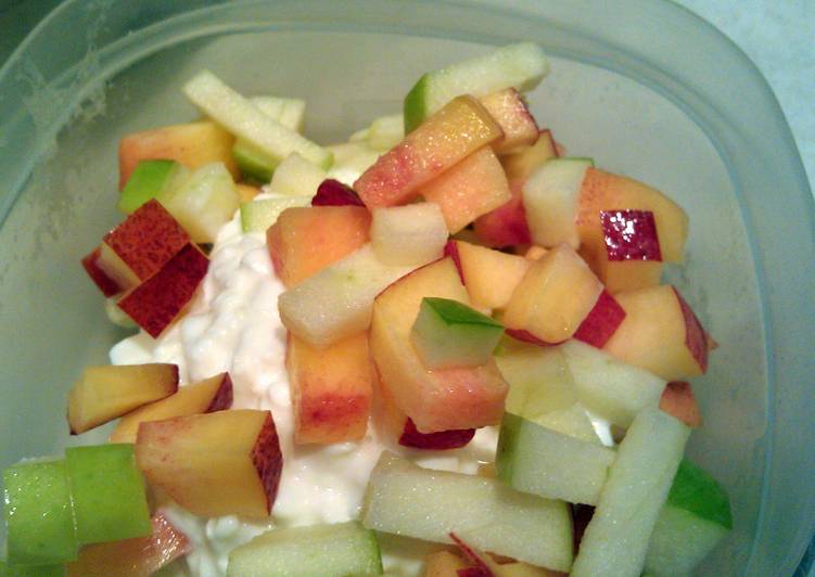 Easiest Way to Make Super Quick Homemade Cottage cheese and fruit cup