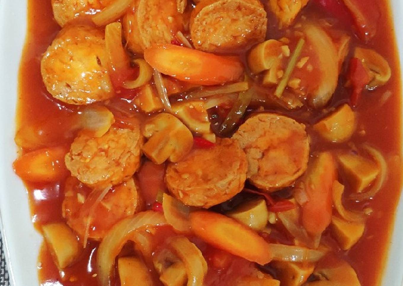 Tofu asam manis pedas