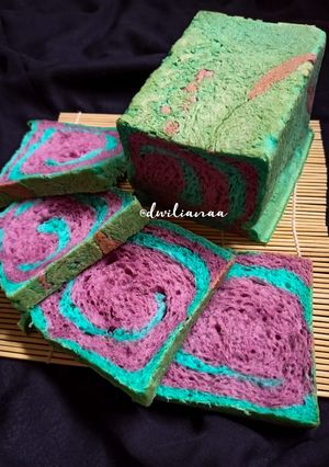 Foto resep Roti Tawar Pelangi (Oven Tangkring)