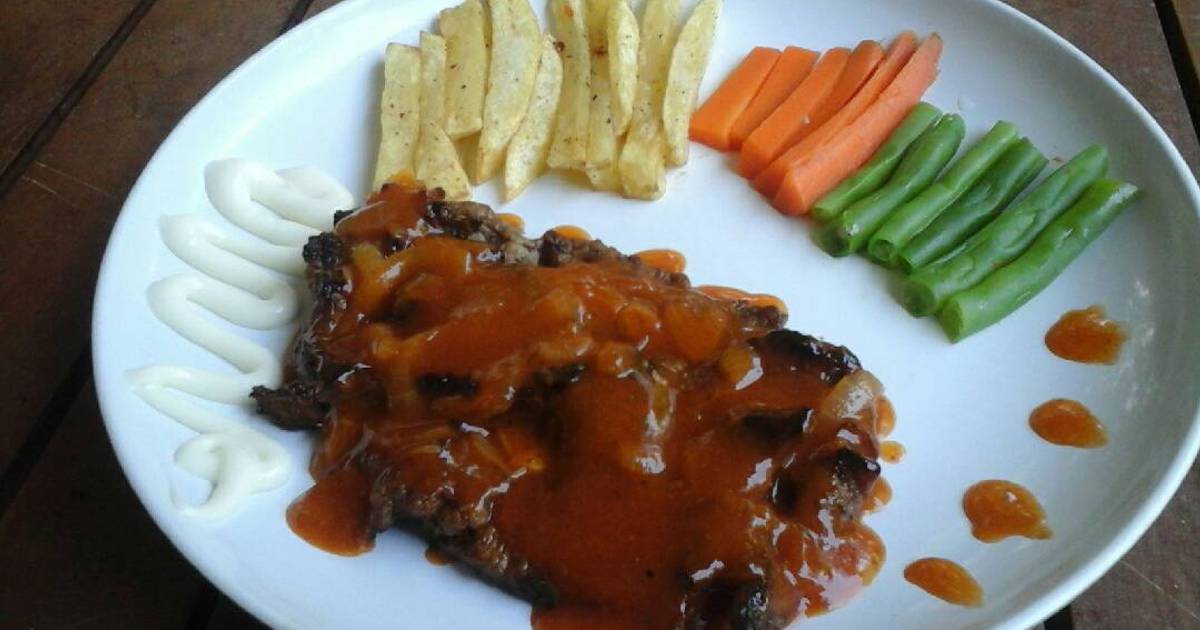 Resep BEEF STEAK with Barbeque Sauce oleh dapur Nindya Samantha Cookpad