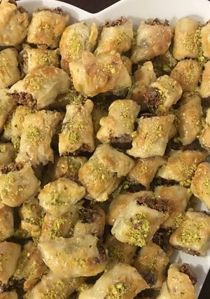 صورة لوصفة بقلاوه بالفستق