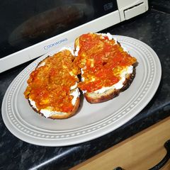 A picture of Red & Ricotta Toasted Flatbread.
