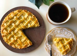 Foto resep Pie ubi menu favorit cewek2 di kafe korea. Resep & bahan gampang