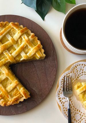 Foto resep Pie ubi menu favorit cewek2 di kafe korea. Resep & bahan gampang