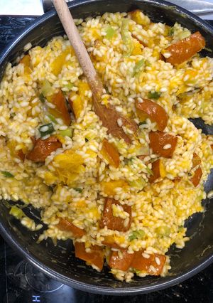 A picture of Pumpkin risotto 🎃.