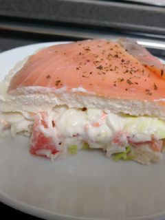 Una foto de Tarta de salmón
