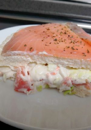 Una foto de Tarta de salmón