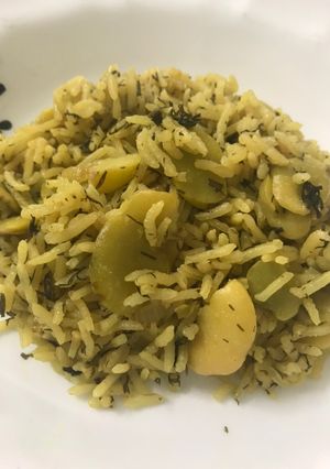عکسی از دستور دمی باقالی پلو
