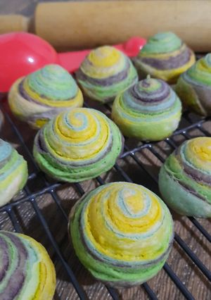 Foto resep 25. Rainbow Thousand Layer Mooncake