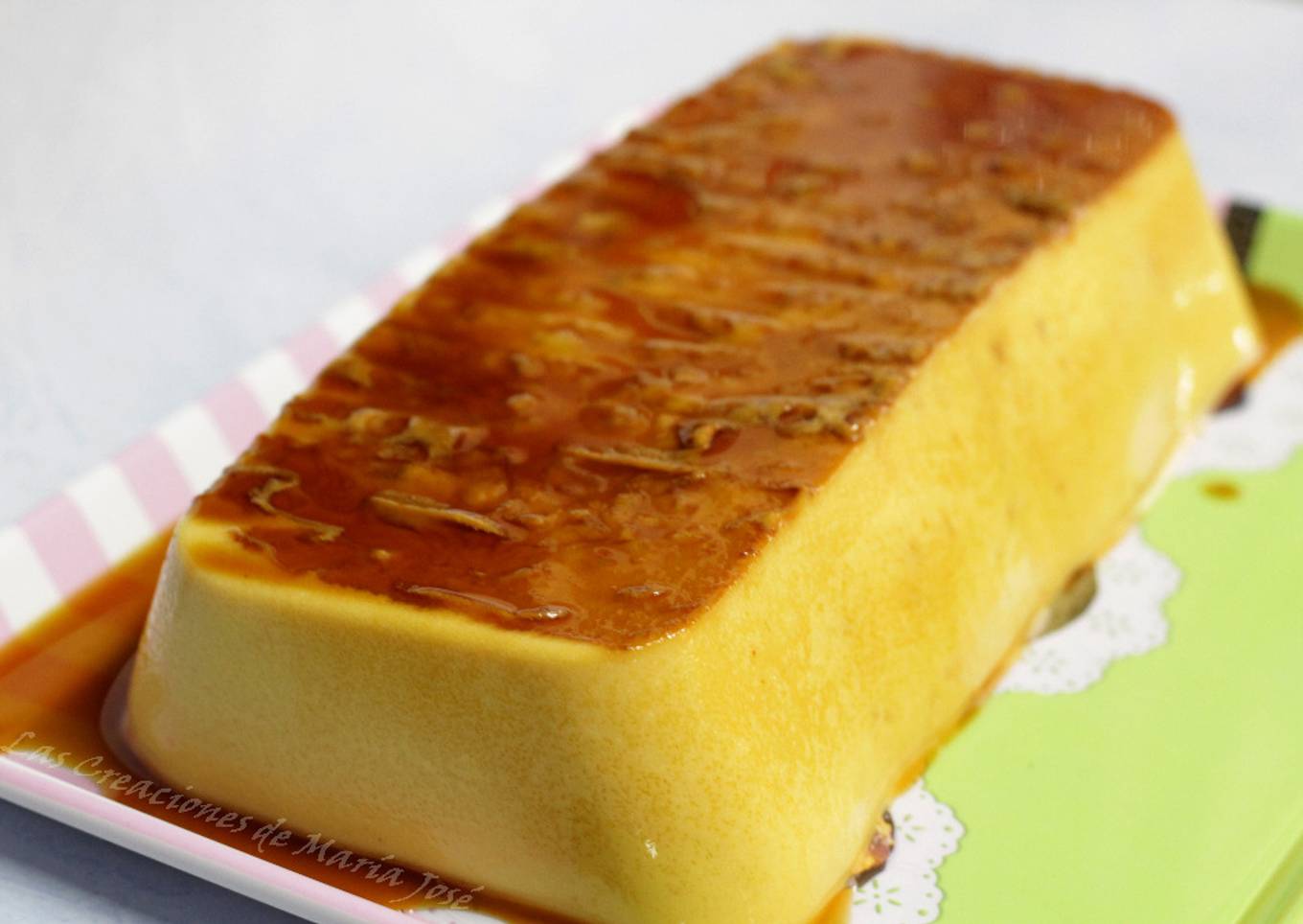 Flan de Turrón del blando, en la Monsieur cuisine