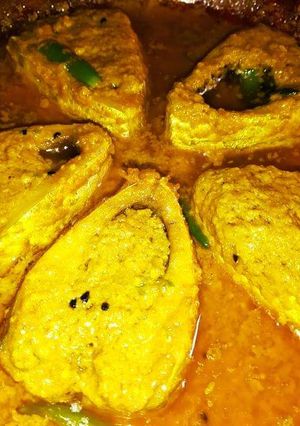 A picture of Steamed Hilsa.