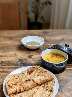 A picture of Ajwain Lachha Paratha.