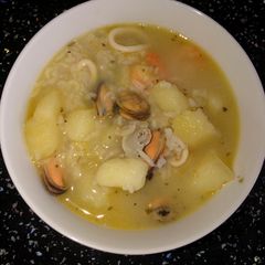 Sea food soup 🦞🥣 A picture of Sea food soup 🦞🥣.