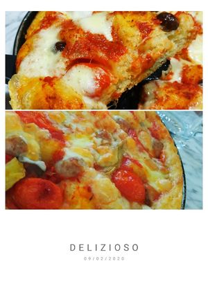 A picture of Pugliese Pizza with Bari-Style Dough.