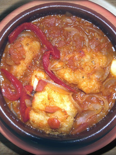 Una foto de Bacalao con sanfaina