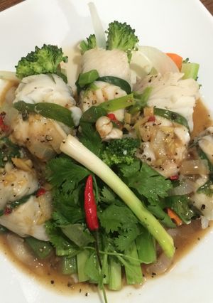 Hình của món Cá Hấp Rau Củ.