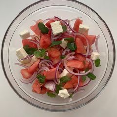 Feta Watermelon fresh Summer Salad A picture of Feta Watermelon fresh Summer Salad.